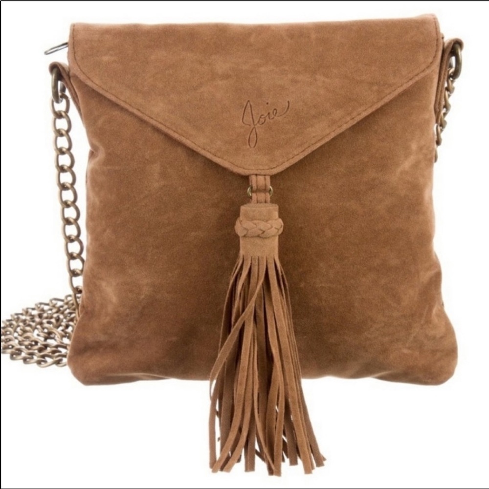 Joie Faux Suede Tassel Crossbody Bag